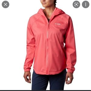 Women's Columbia Tamiami Hurricane Jacket PFG UPF 50 Omni-tech Pink Size Large